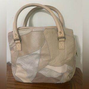 Tan and gray Small handbag